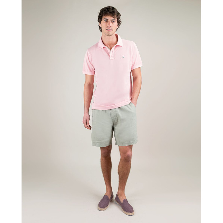 pôle homme  el ganso pôle piqué garment dyed rosa
