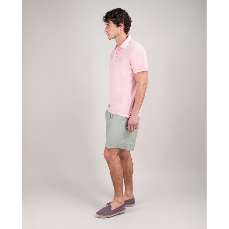 pôle homme  el ganso pôle piqué garment dyed rosa