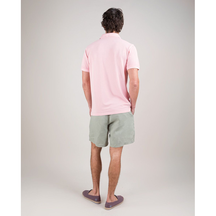 pôle homme  el ganso pôle piqué garment dyed rosa