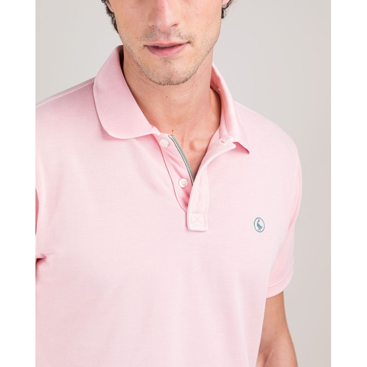 pôle homme  el ganso pôle piqué garment dyed rosa