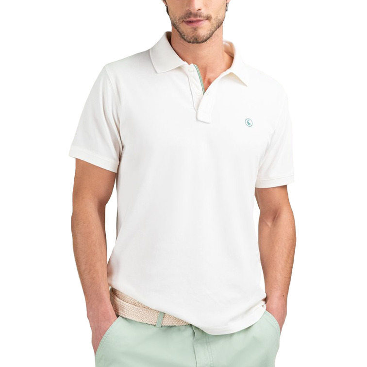 pôle homme  el ganso pôle piqué garment dyed blanco