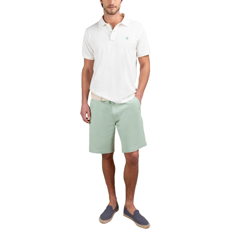 pôle homme  el ganso pôle piqué garment dyed blanco