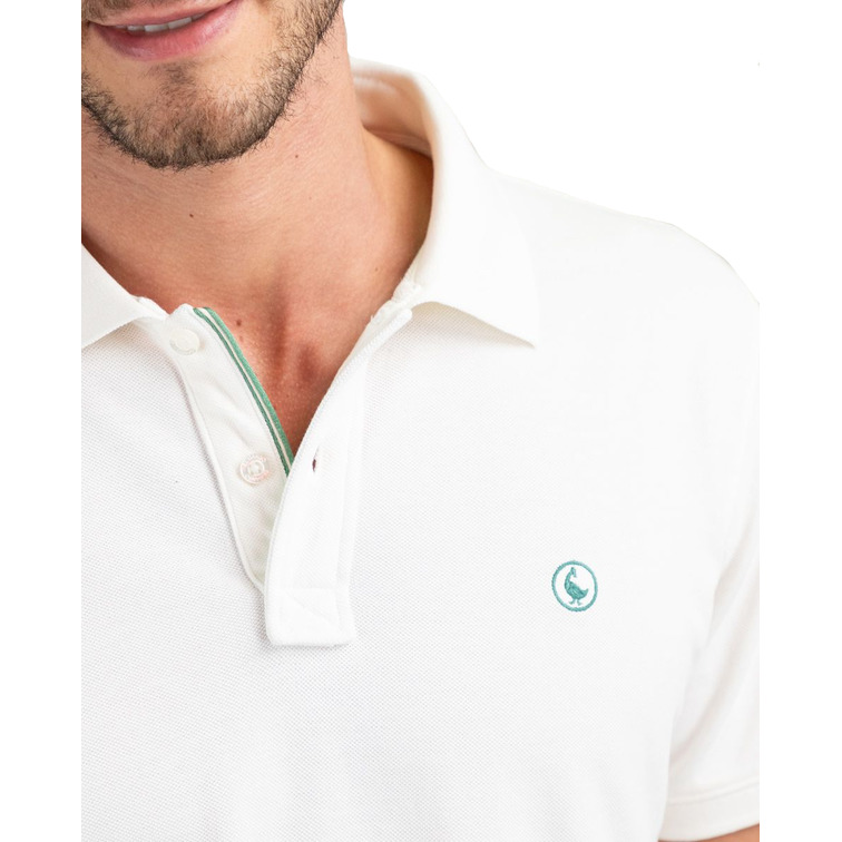 pôle homme  el ganso pôle piqué garment dyed blanco