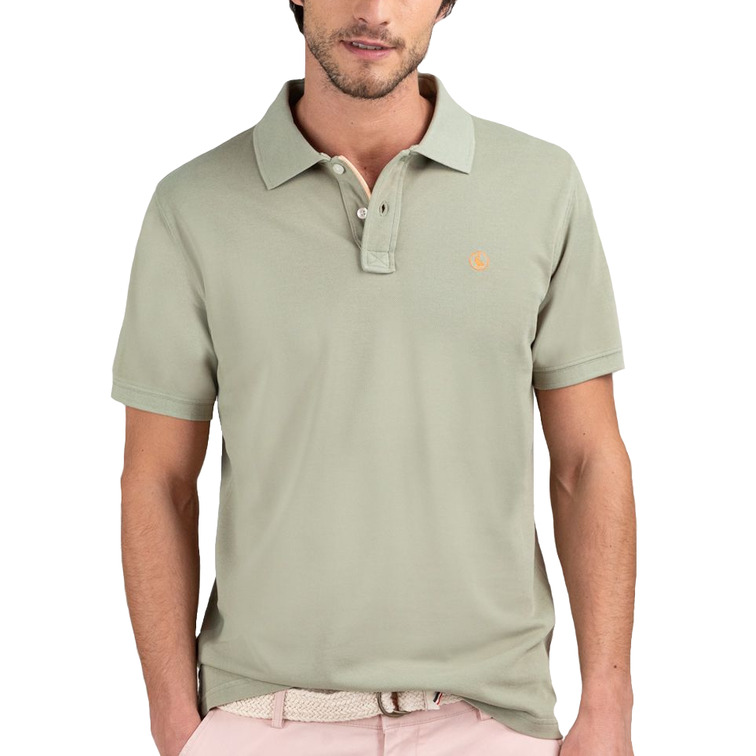 pôle homme  el ganso pôle piqué garment dyed kaki