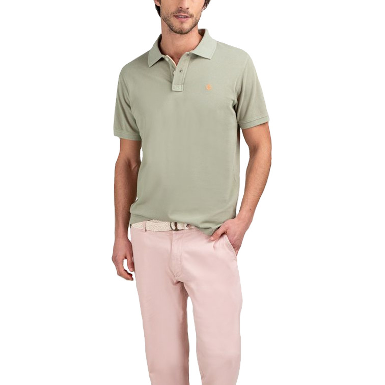 pôle homme  el ganso pôle piqué garment dyed kaki