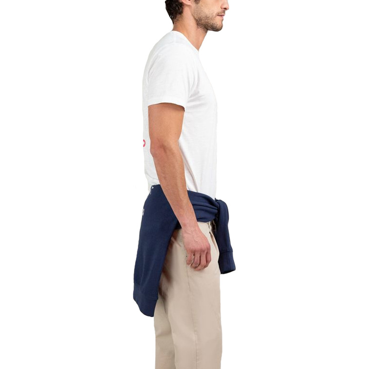 t-shirt homme  el ganso t-shirt garment dyed blanco l