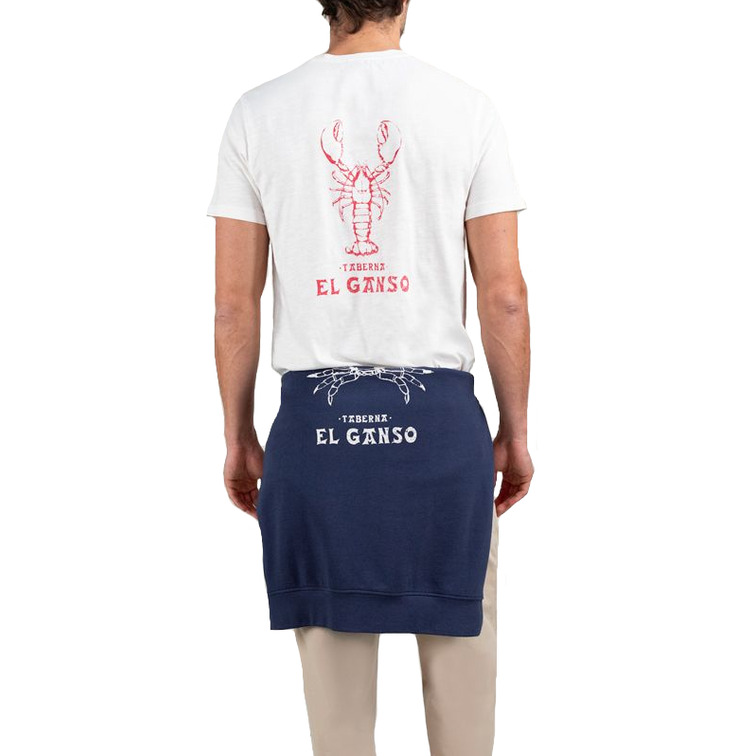 t-shirt homme  el ganso t-shirt garment dyed blanco l