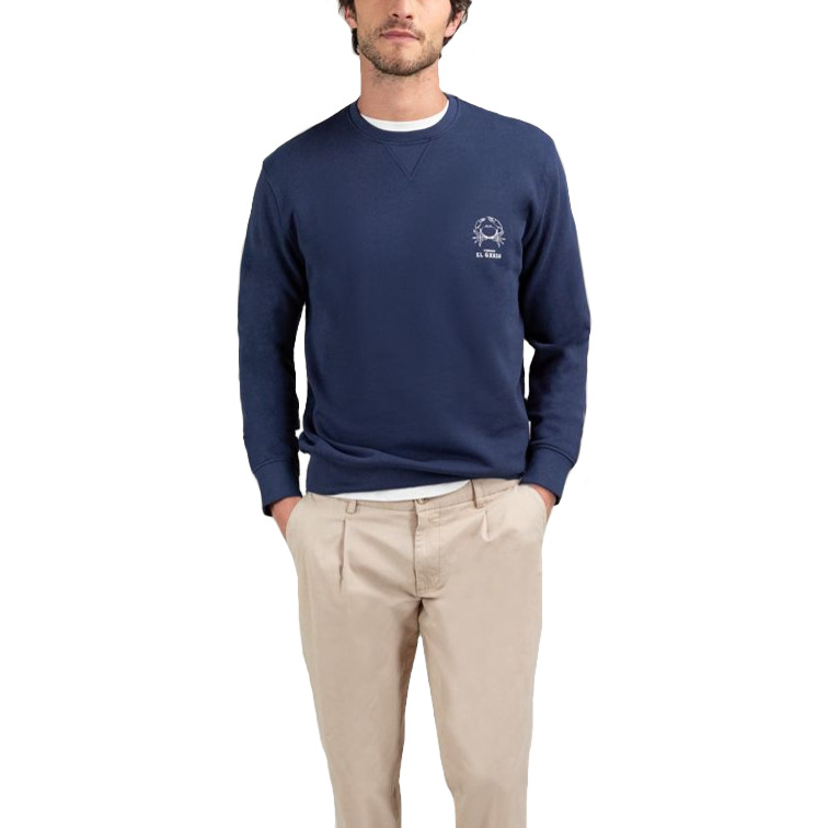 sweat-shirt homme  el ganso sweat-shirt cuello caja marino la