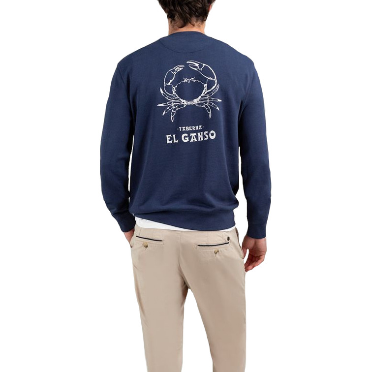 sweat-shirt homme  el ganso sweat-shirt cuello caja marino la