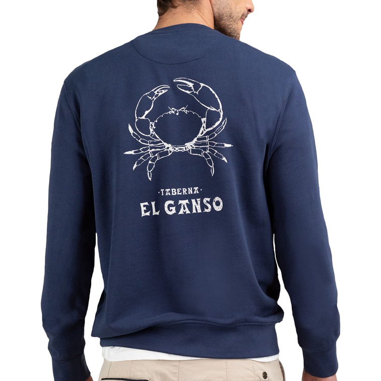 sweat-shirt homme  el ganso sweat-shirt cuello caja marino la