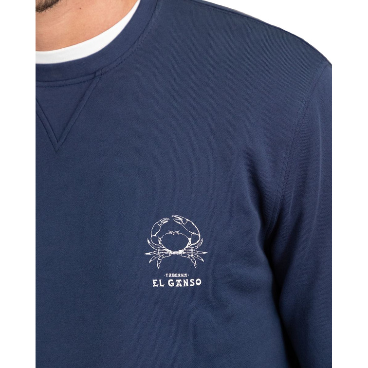 sweat-shirt homme  el ganso sweat-shirt cuello caja marino la