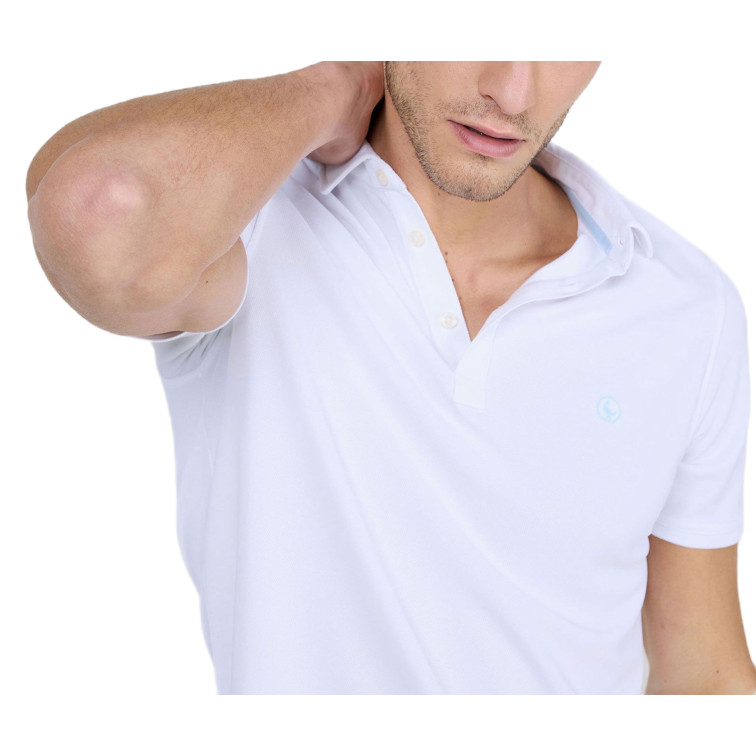 pôle homme  el ganso pôle manga corta sepiia blanco