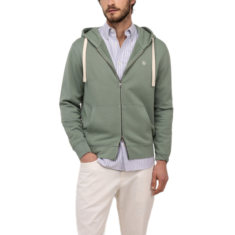 sweat-shirt homme  el ganso sweat-shirt cremallera verde
