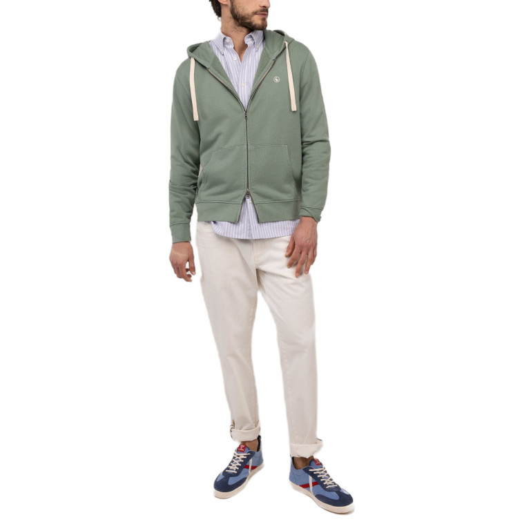 sweat-shirt homme  el ganso sweat-shirt cremallera verde