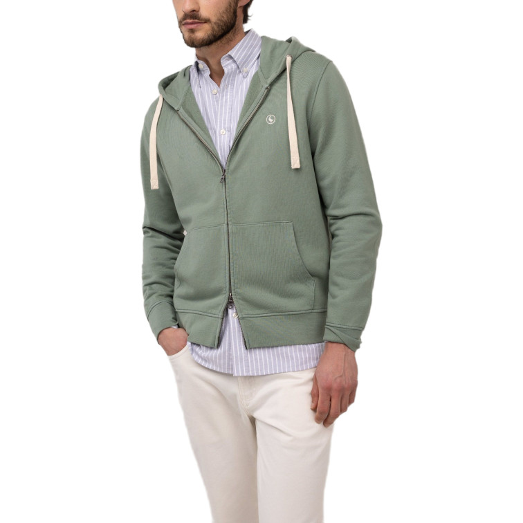 sweat-shirt homme  el ganso sweat-shirt cremallera verde