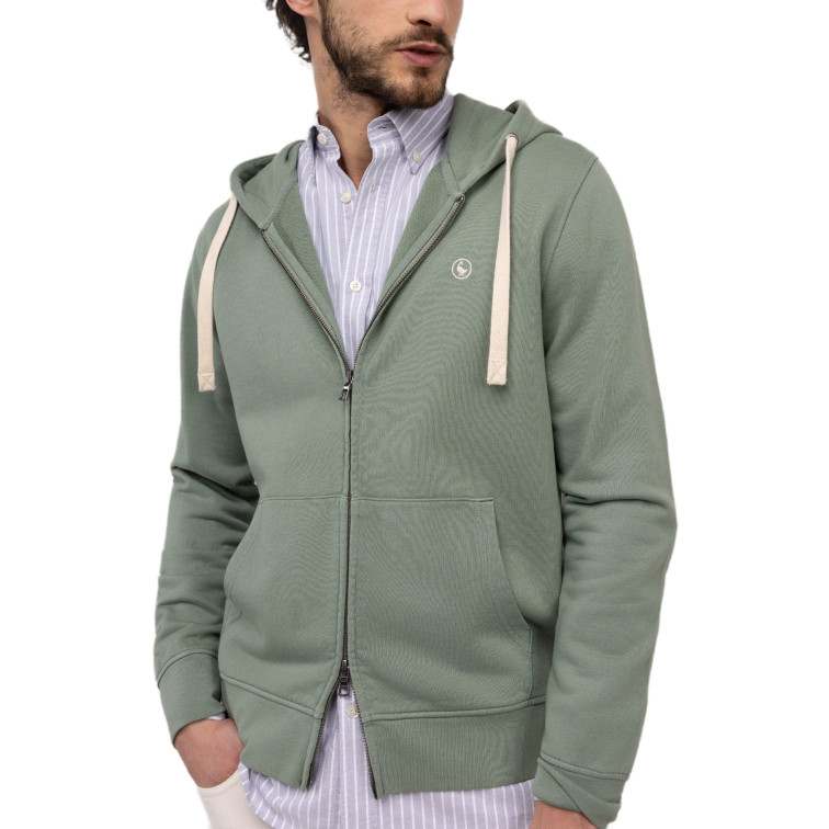 sweat-shirt homme  el ganso sweat-shirt cremallera verde