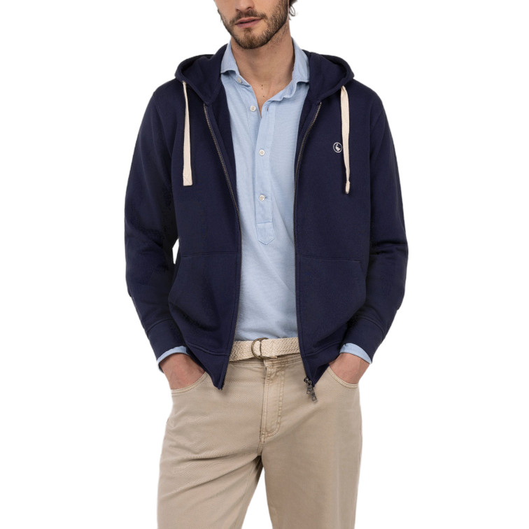 sweat-shirt homme  el ganso sweat-shirt cremallera marino