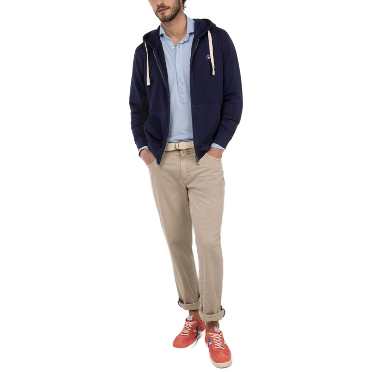 sweat-shirt homme  el ganso sweat-shirt cremallera marino