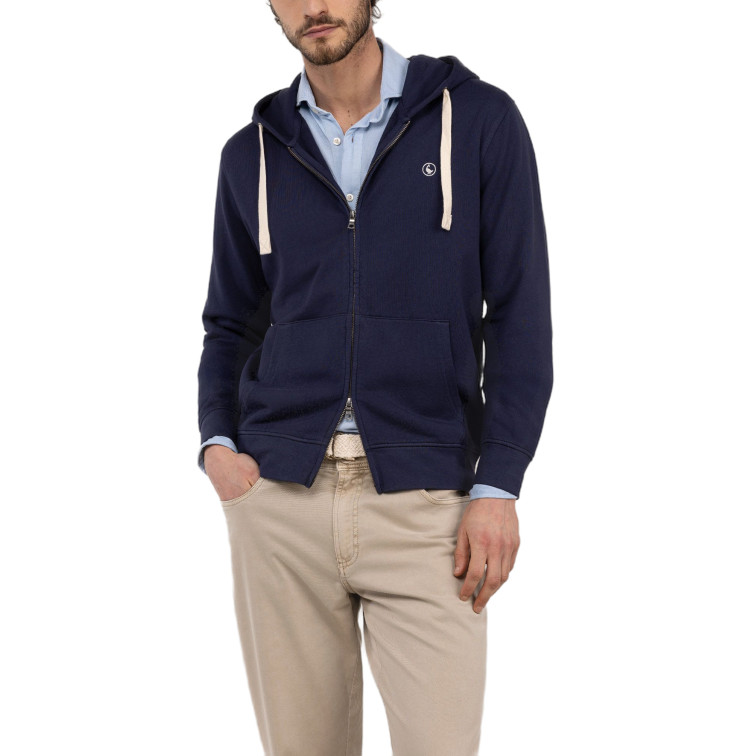 sweat-shirt homme  el ganso sweat-shirt cremallera marino