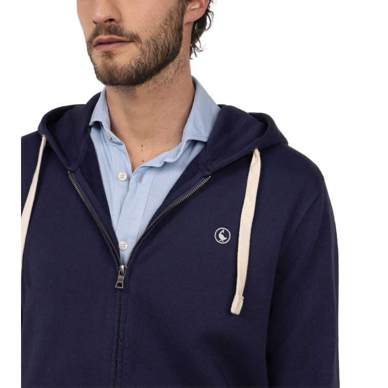 sweat-shirt homme  el ganso sweat-shirt cremallera marino