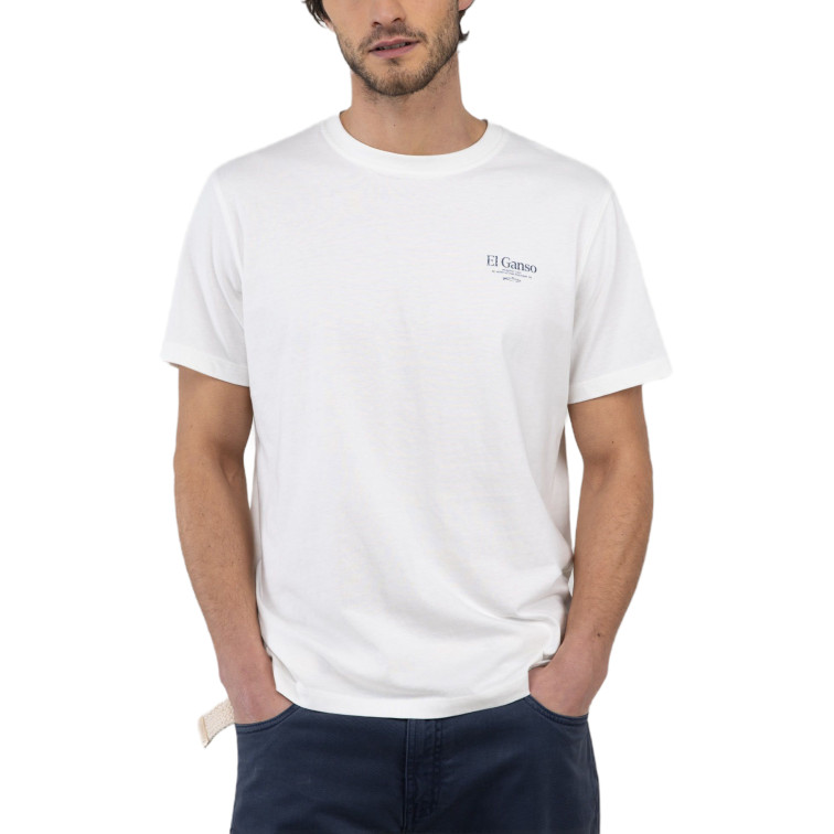 t-shirt homme  el ganso t-shirt peces blanco