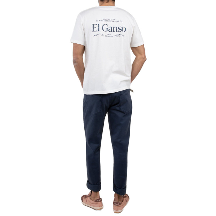 t-shirt homme  el ganso t-shirt peces blanco