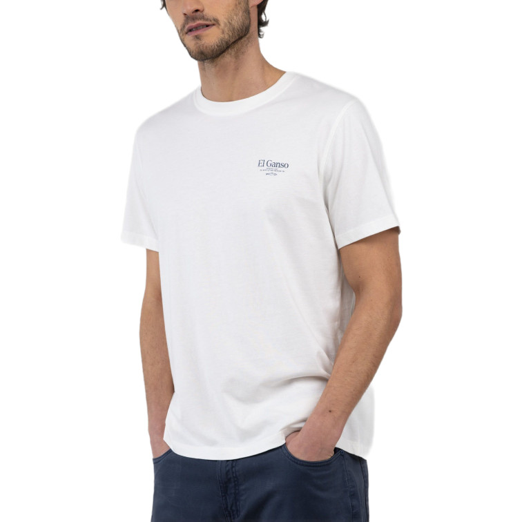 t-shirt homme  el ganso t-shirt peces blanco