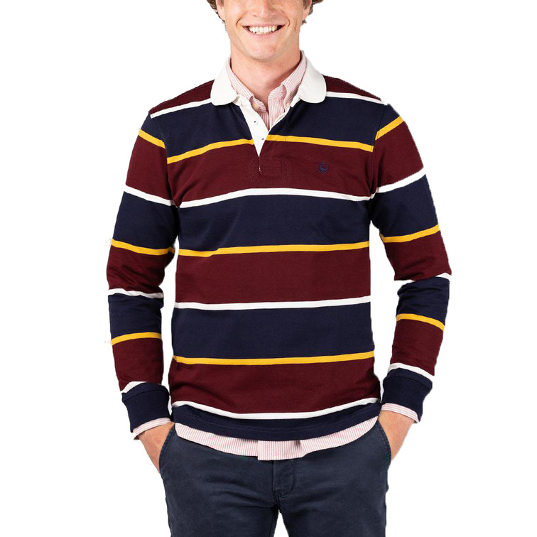 pôle homme  ganso pôle rugby rowing shirt burgun