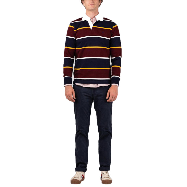 pôle homme  ganso pôle rugby rowing shirt burgun