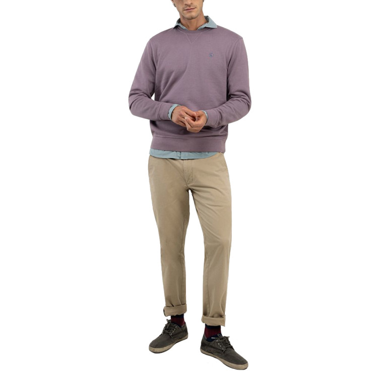 sweat-shirt homme  el ganso sweat-shirt cuello caja berenjena