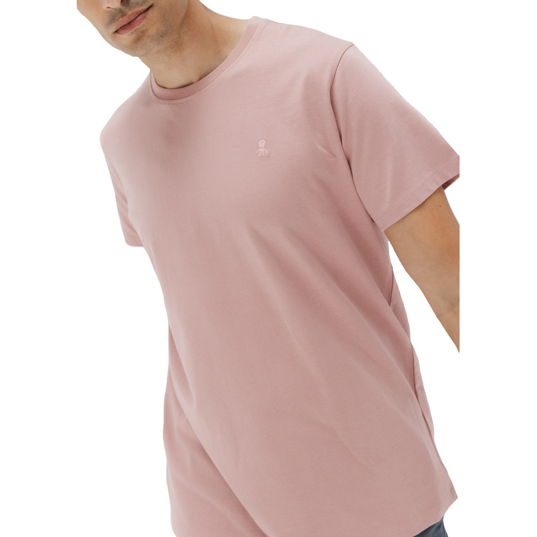 t-shirt homme  el pulpo t-shirt básica bordado rosa p