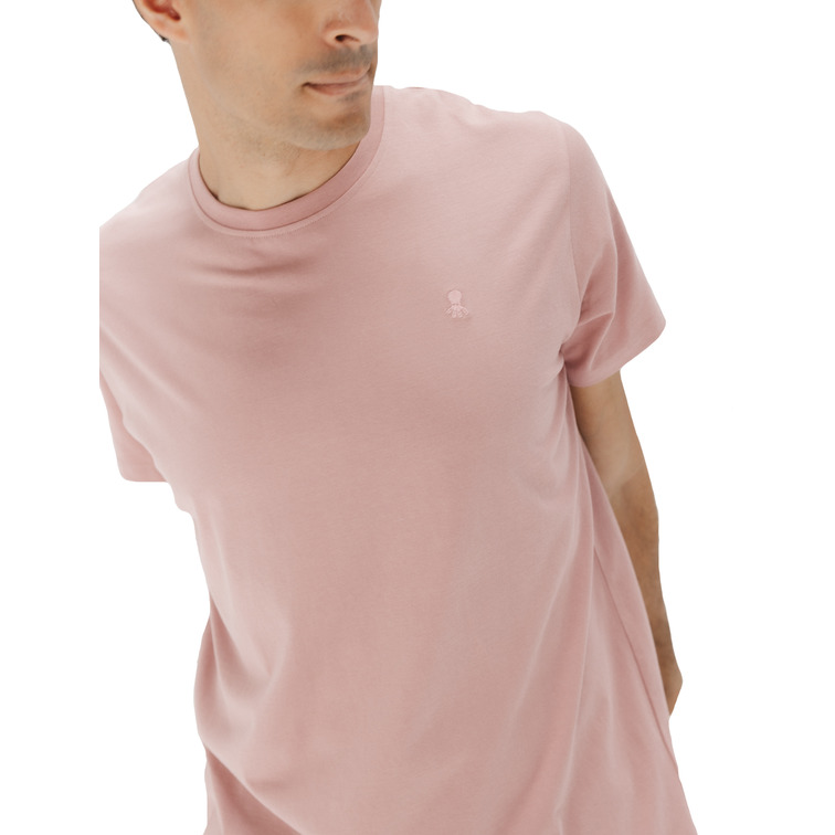 t-shirt homme  el pulpo t-shirt básica bordado rosa p