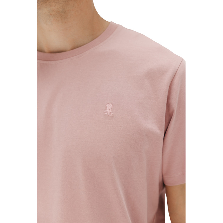 t-shirt homme  el pulpo t-shirt básica bordado rosa p