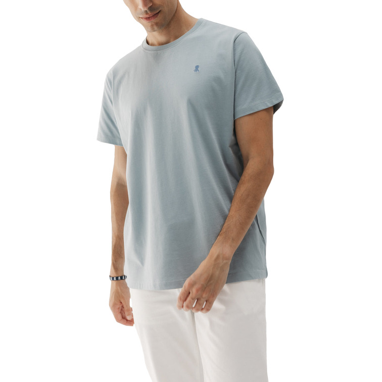 t-shirt homme  el pulpo t-shirt básica bordado azul g