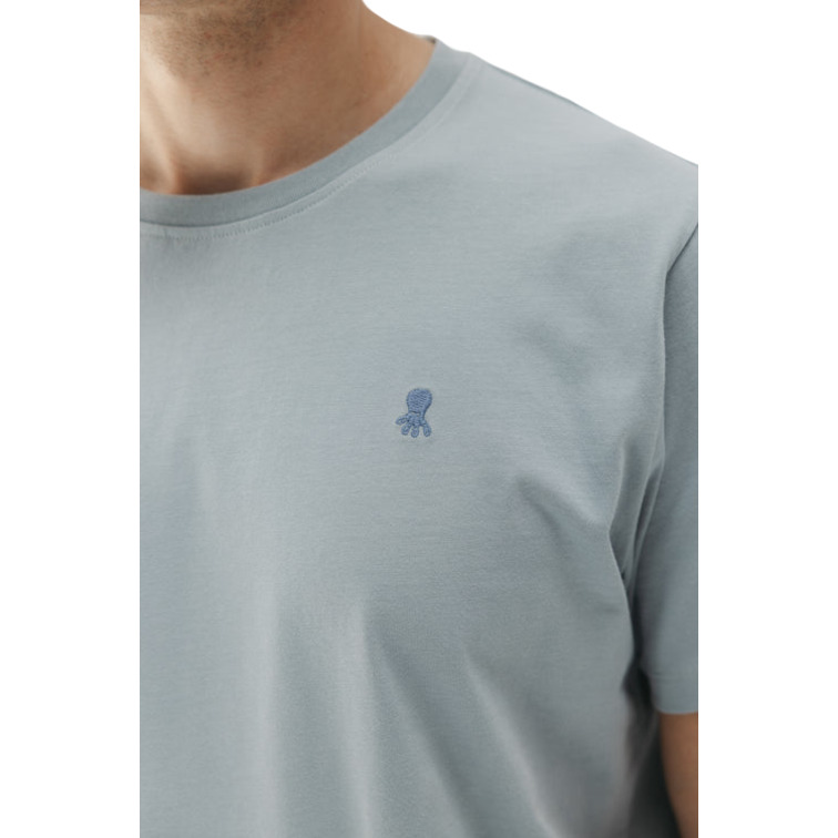 t-shirt homme  el pulpo t-shirt básica bordado azul g