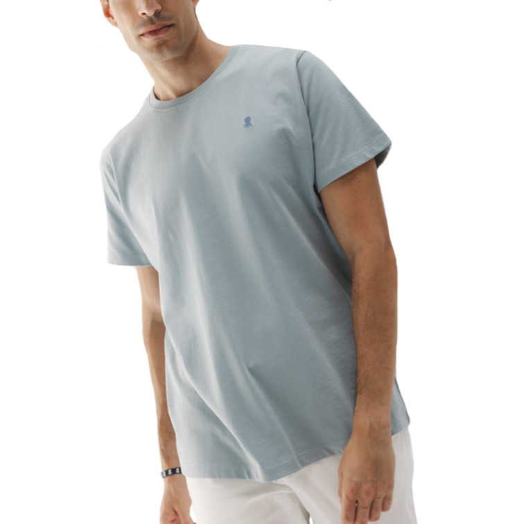 t-shirt homme  el pulpo t-shirt básica bordado azul g