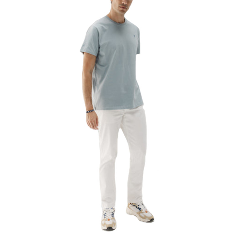 t-shirt homme  el pulpo t-shirt básica bordado azul g