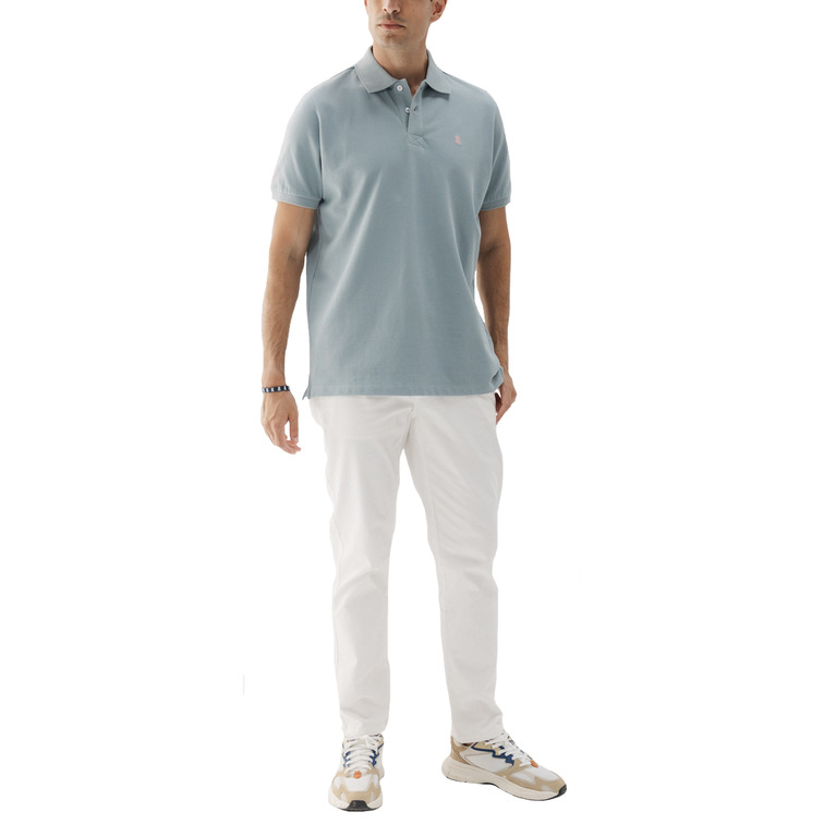 homme pôle lavado bordado a contrast azulgris
