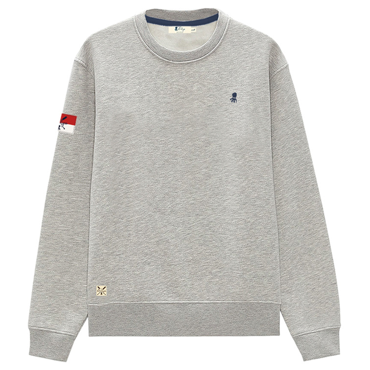 sweat-shirt homme  pulpo sweat-shirt flag gris vigoré