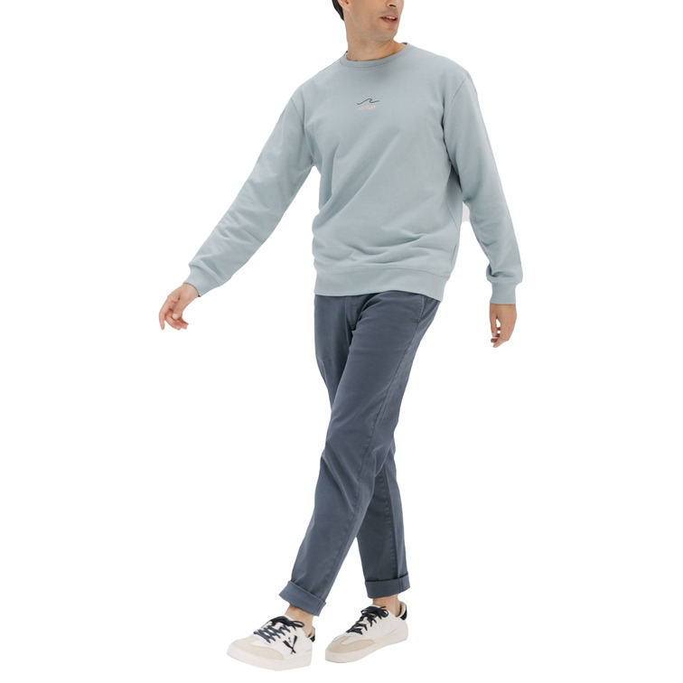 homme sweat-shirt el mar todo lo-cura a azulgris