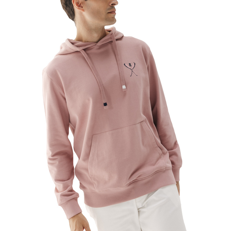 homme sweat-shirt capucha palas dibujad rosa