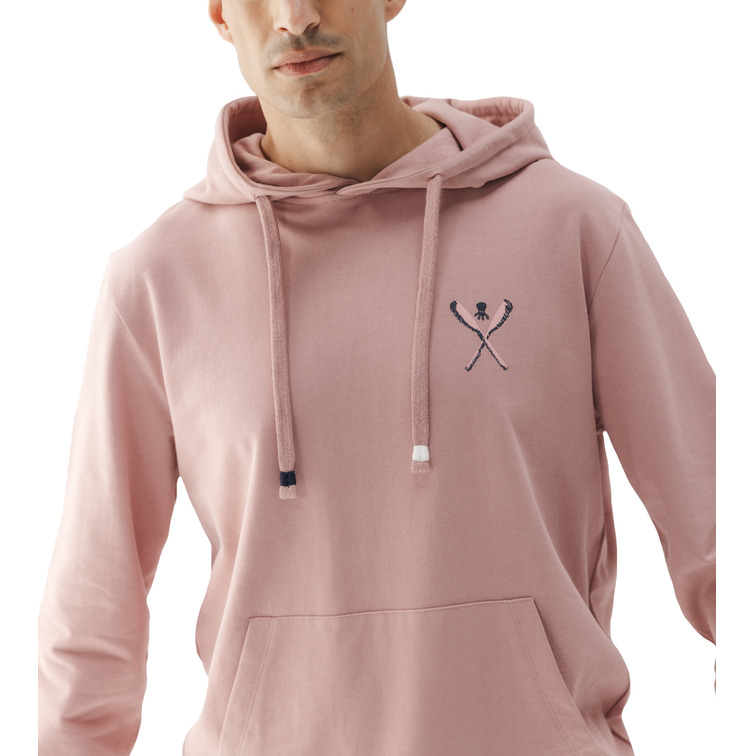 homme sweat-shirt capucha palas dibujad rosa