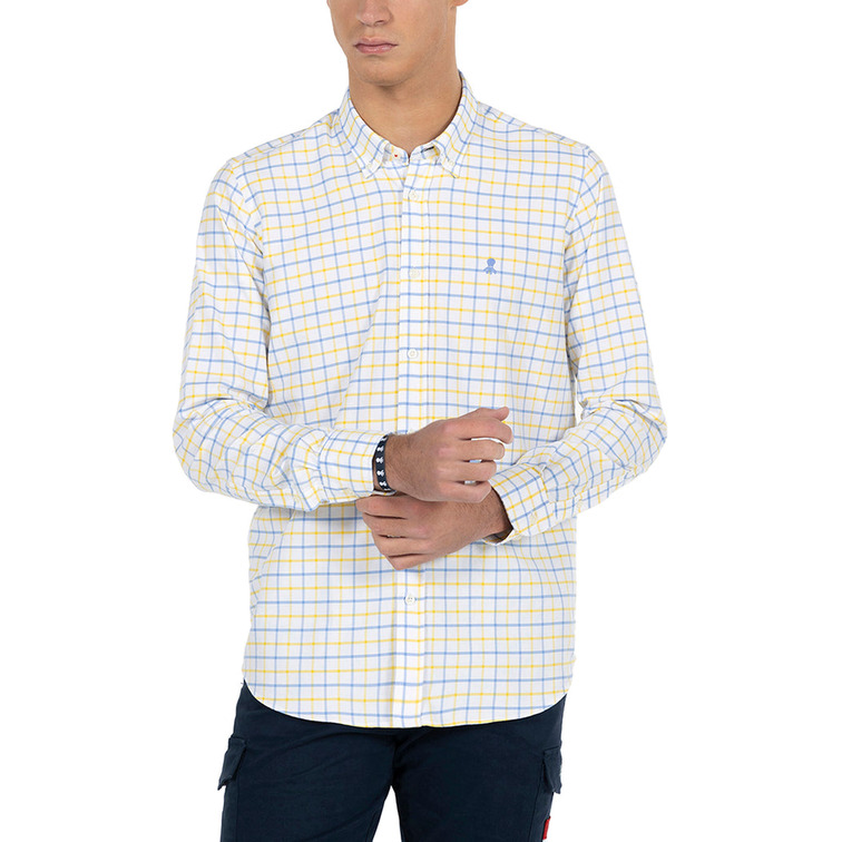 chemise homme  pulpo chemise cuadros bicolor oxford