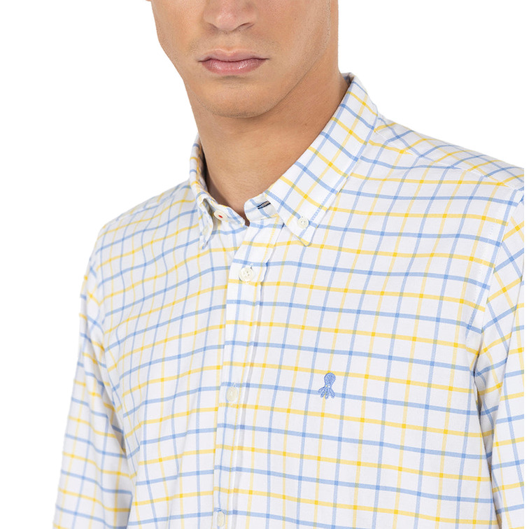 chemise homme  pulpo chemise cuadros bicolor oxford