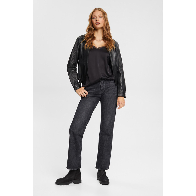 chemise femme  ESPRIT satin drape top