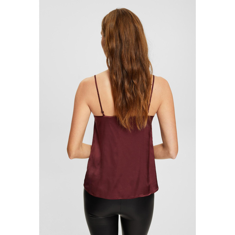 chemise femme  ESPRIT satin drape top