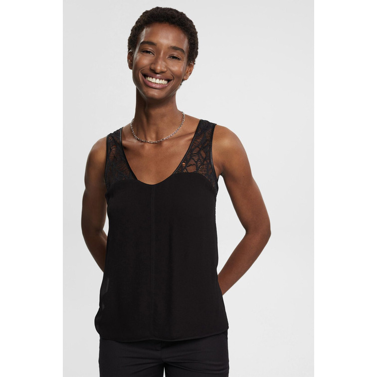 t-shirt femme  ESPRIT k_lace top