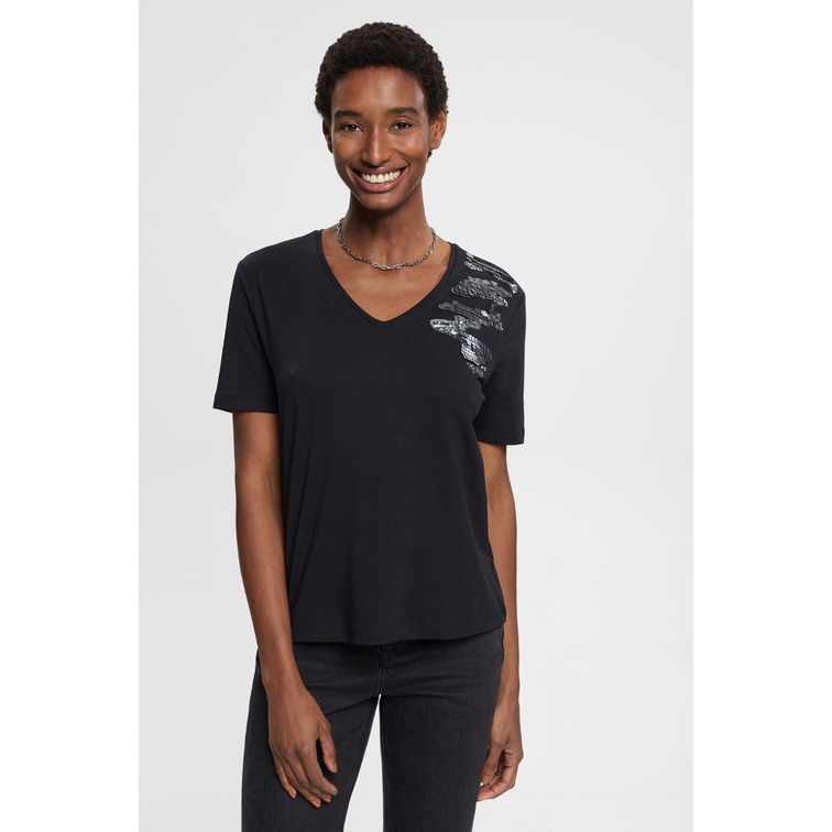 t-shirt femme  ESPRIT sus vneck aw
