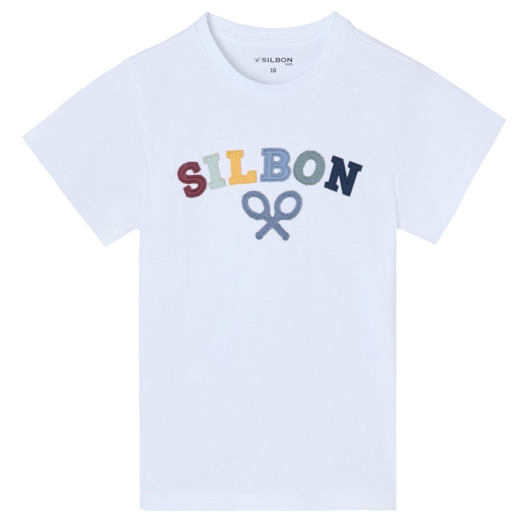 t-shirt garçon  silbon t-shirt kids raqueta media mu