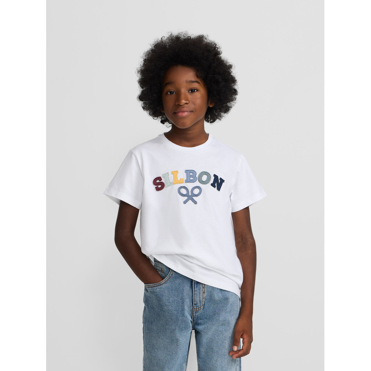 t-shirt garçon  silbon t-shirt kids raqueta media mu